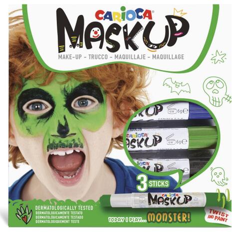 Χρώματα προσώπου Carioca Mask Up Monster 43051 (σετ 3 χρωμάτων)